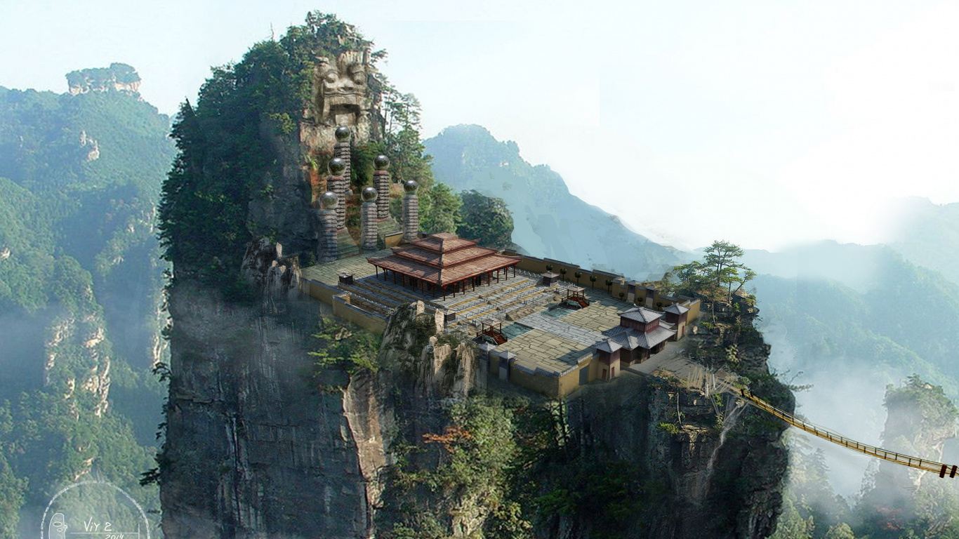 Обои горная станция, ориентир, историческое место, гора, пейзажи гор в разрешении 1366x768