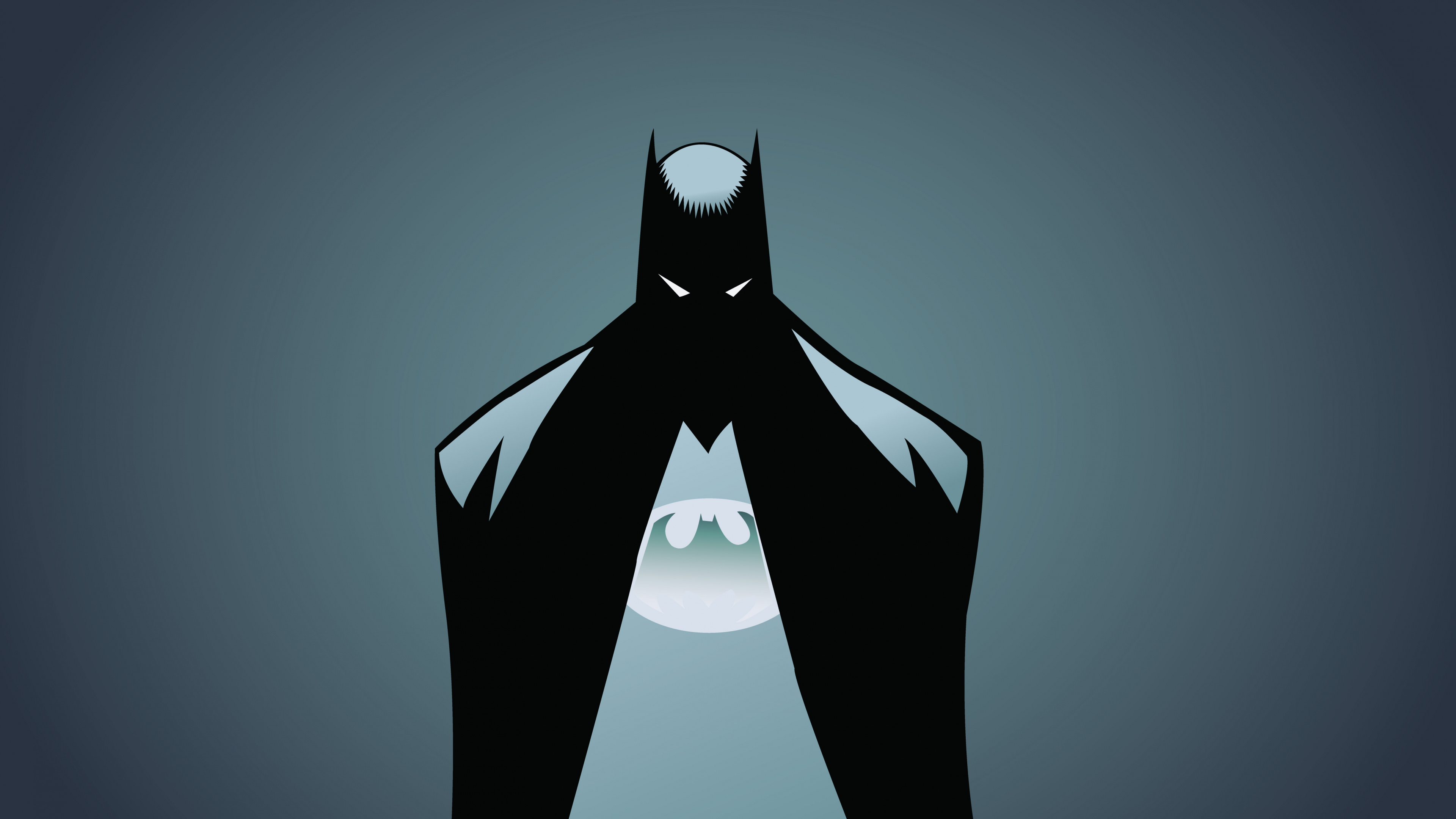 Обои Бэтмен, иллюстратор, супергерой, небо, крыло в разрешении 3840x2160