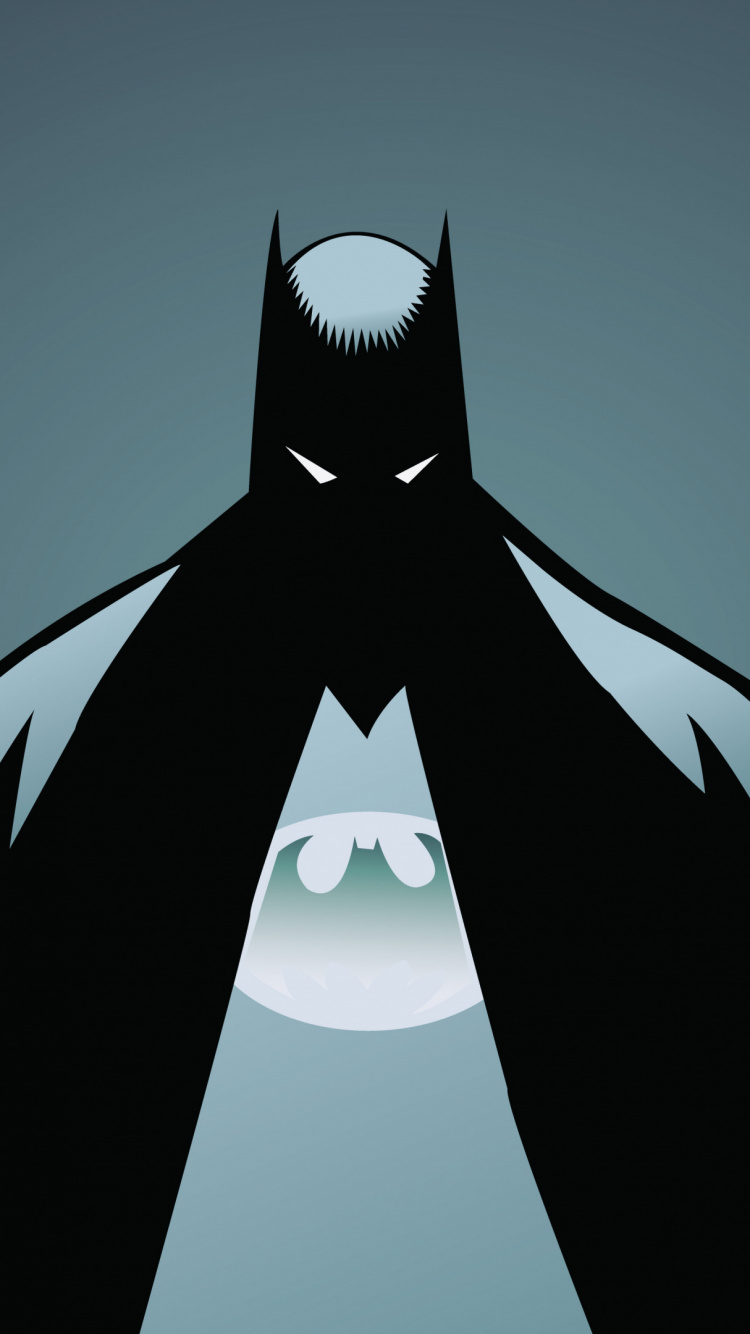 Обои Бэтмен, иллюстратор, супергерой, небо, крыло в разрешении 750x1334