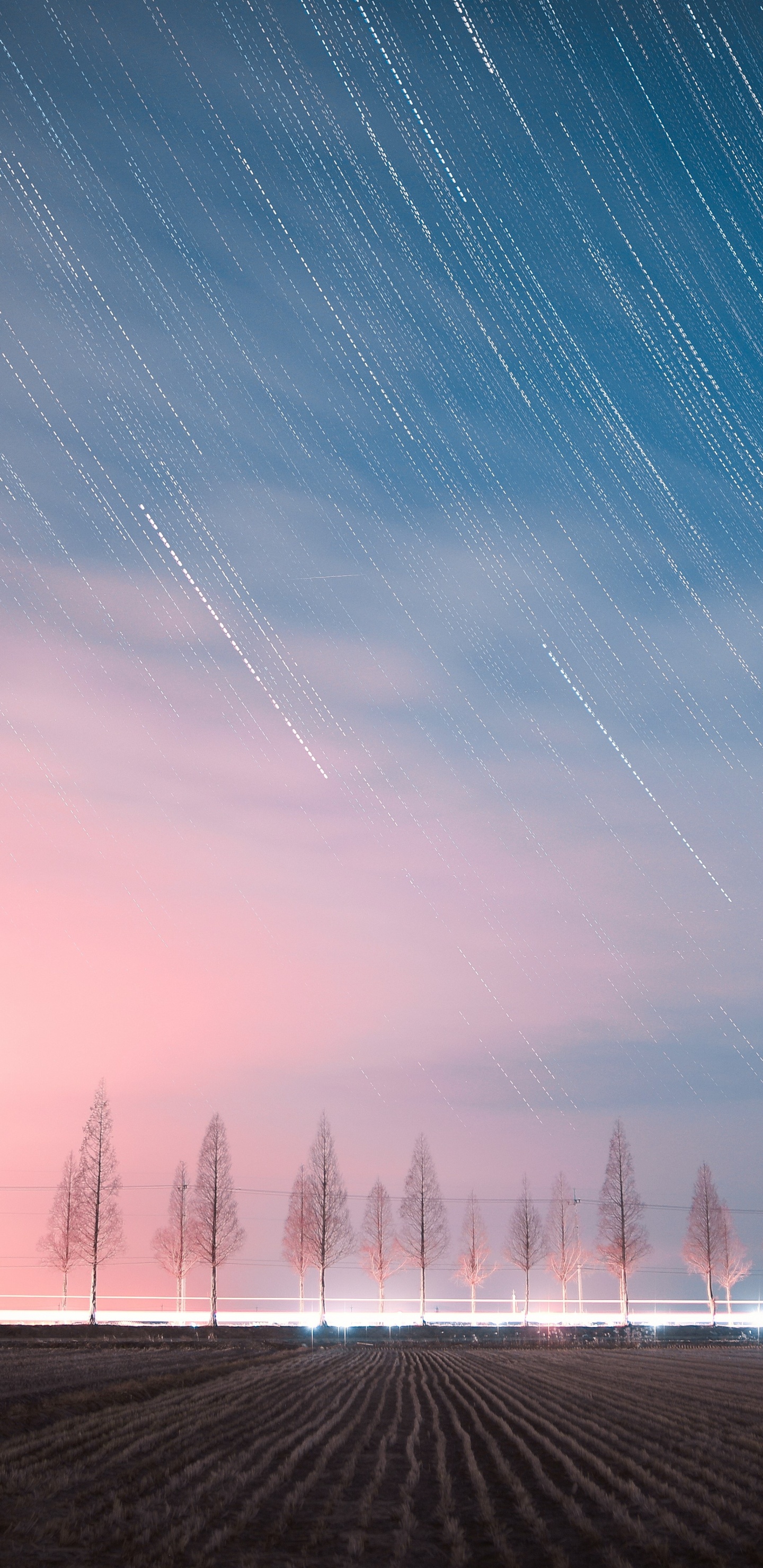 Обои синий, облако, природный ландшафт, горизонт, атмосфера в разрешении 1440x2960