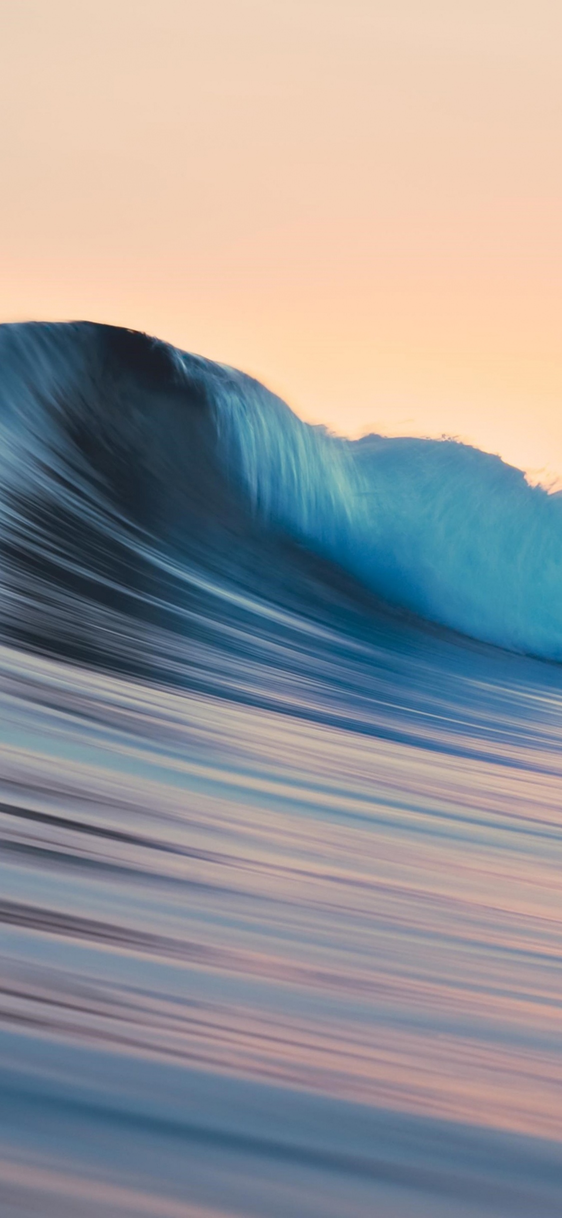 Обои apple, волна, синий, ветровая волна, море в разрешении 1125x2436