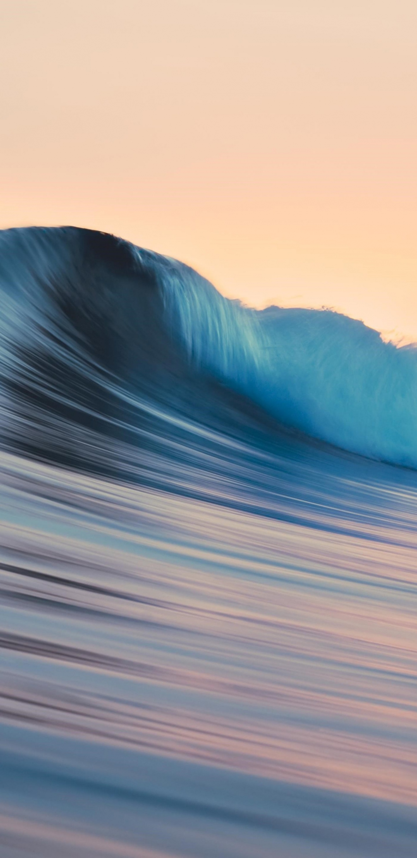 Обои apple, волна, синий, ветровая волна, море в разрешении 1440x2960