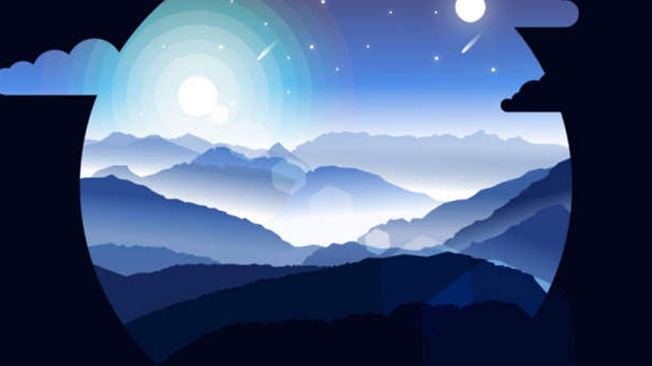 Обои минимализм, арт, атмосфера, мир, астрономический объект в разрешении 1280x720