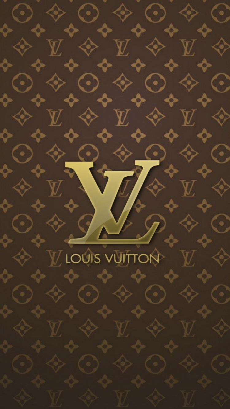Обои Louis Vuitton, текст, лого, узор, графика в разрешении 750x1334