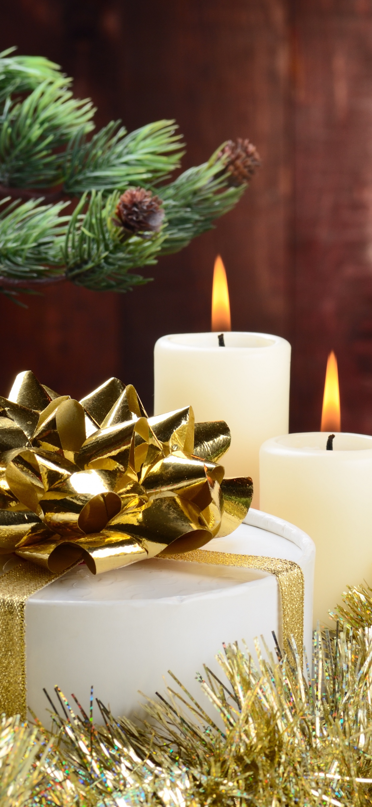 Обои дерево, Рождественские украшения, Рождество, пихта, семейства сосновых в разрешении 1242x2688