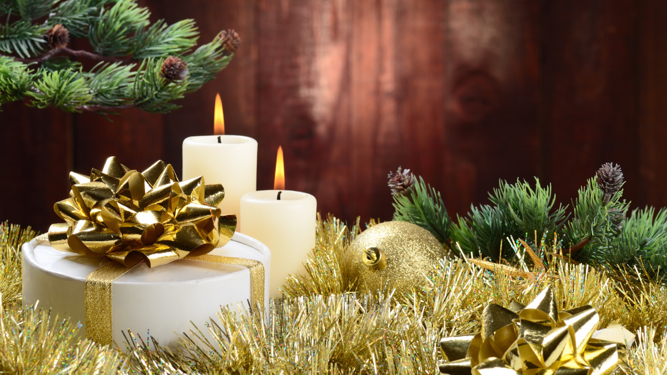 Обои дерево, Рождественские украшения, Рождество, пихта, семейства сосновых в разрешении 1366x768