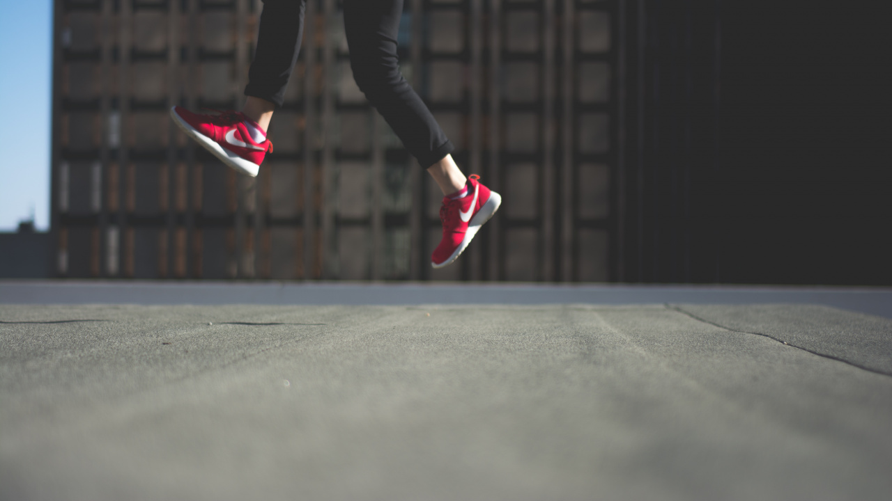 Обои башмак, экстремальный вид спорта, отдых, здоровье, красный цвет в разрешении 1280x720