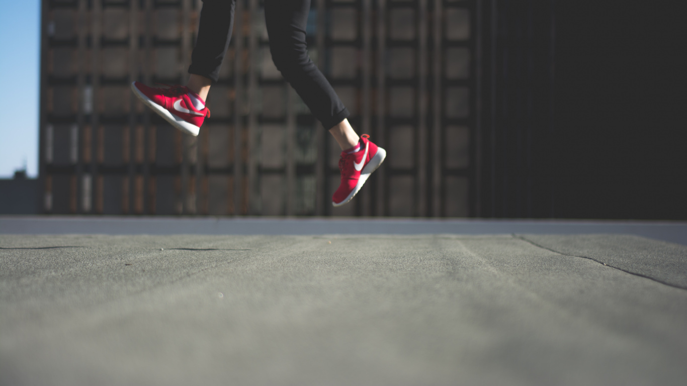 Обои башмак, экстремальный вид спорта, отдых, здоровье, красный цвет в разрешении 1366x768