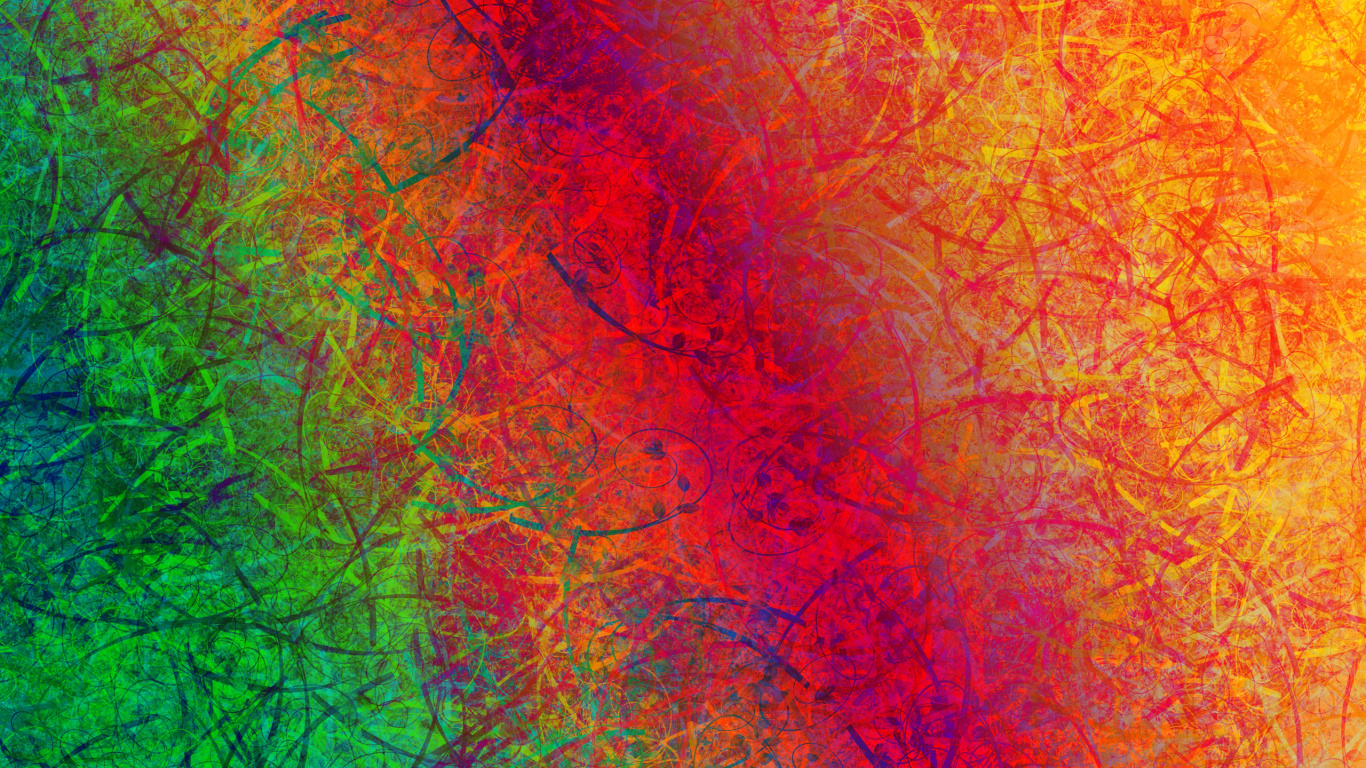 Обои стена, текстура, Апельсин, желтый, акриловая краска в разрешении 1366x768