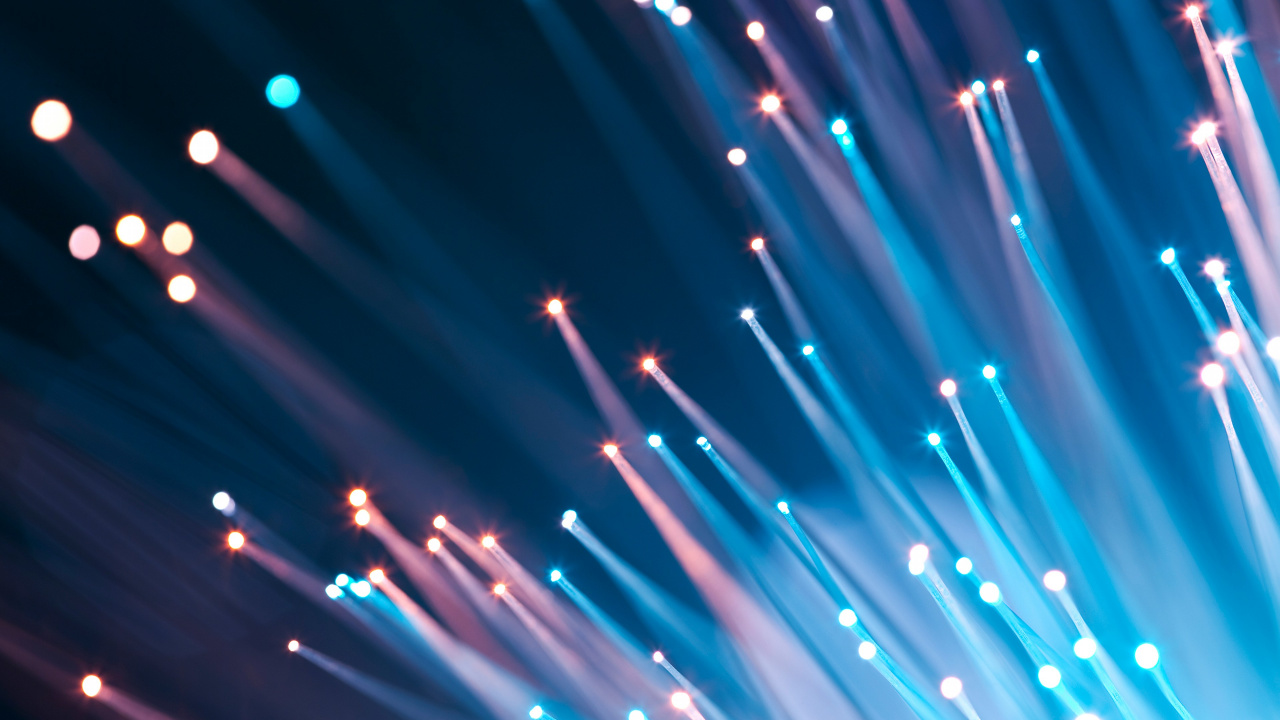 Обои синий, свет, освещение, кабель, линия в разрешении 1280x720