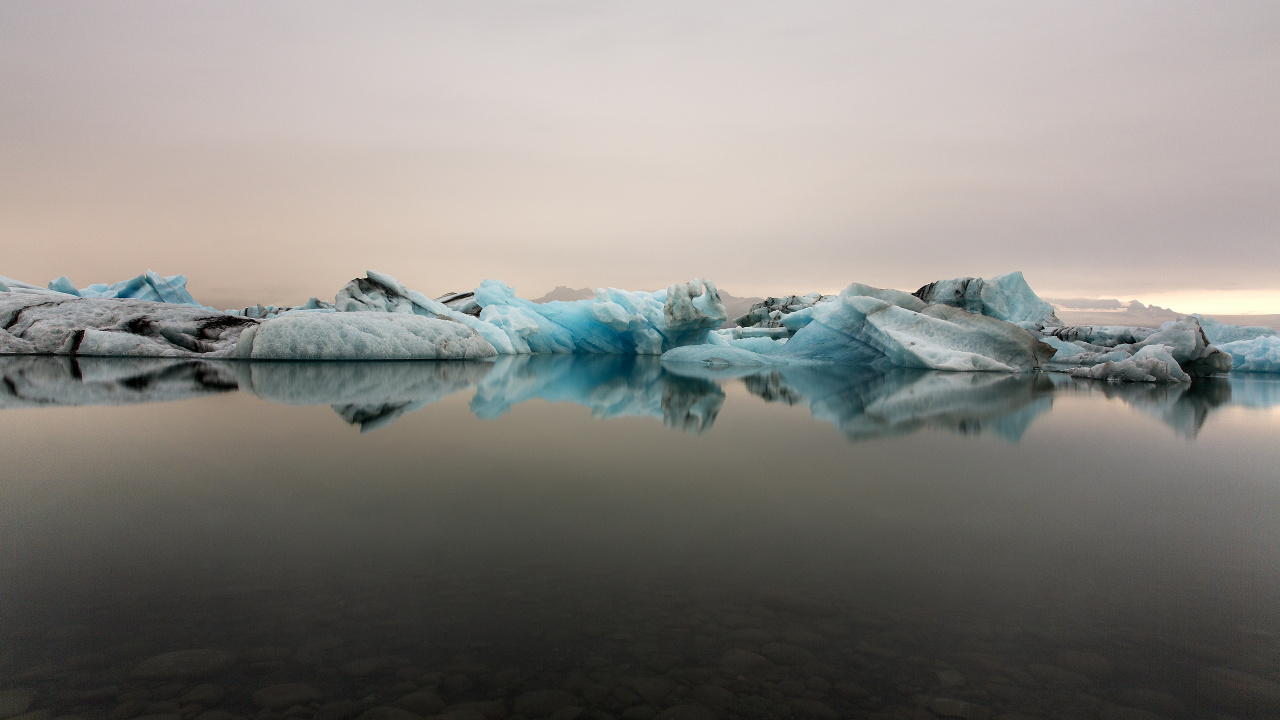 Обои ледник, Vatnajokull, Пещера ледника, фьорд, ледниковое озеро в разрешении 1280x720