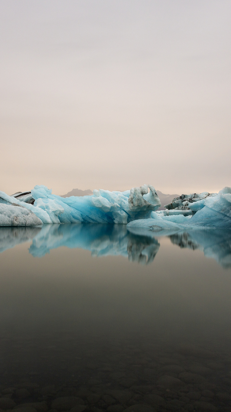 Обои ледник, Vatnajokull, Пещера ледника, фьорд, ледниковое озеро в разрешении 750x1334