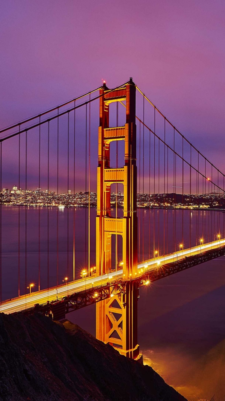 Обои мост Golden Gate, подвесной мост, мост, вантовый мост, ориентир в разрешении 720x1280