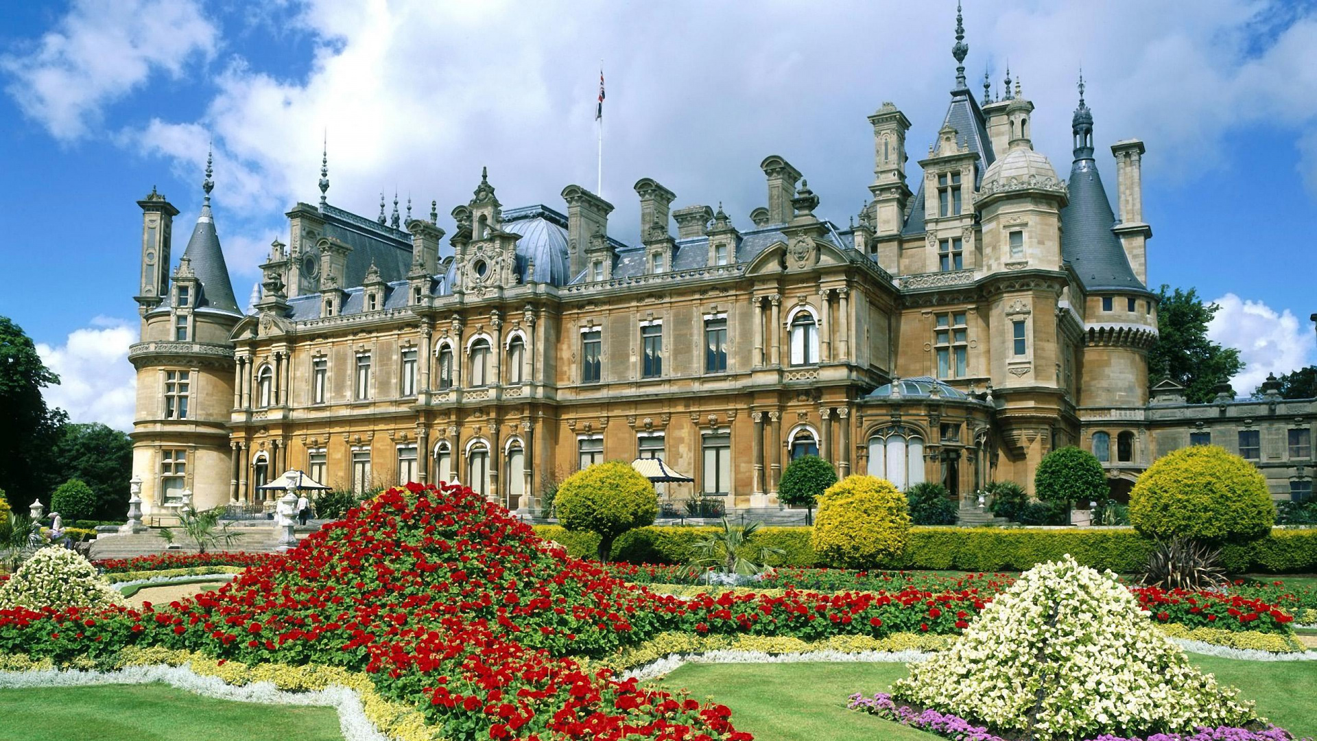 Обои дворец, Английский загородный дом, усадьба, имущество, ориентир в разрешении 1920x1080