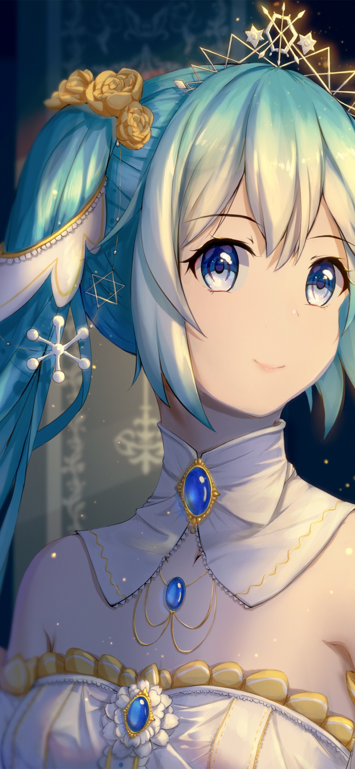 Обои аниме, Кавайная, мультфильм, глаз, орган в разрешении 1242x2688