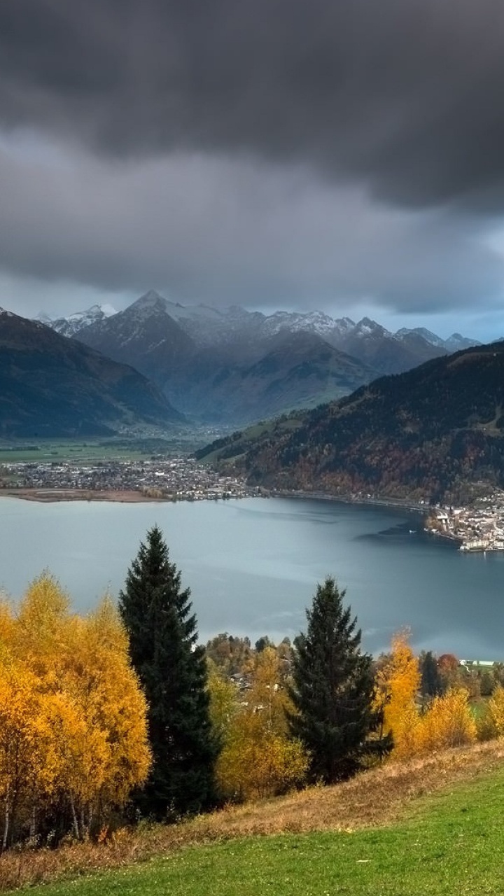 Обои природа, гора, нагорье, озеро, дикая местность в разрешении 720x1280