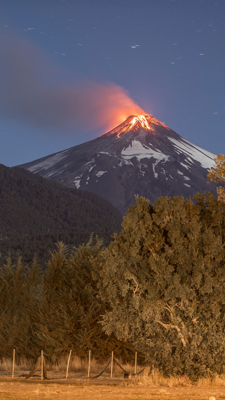 Обои Вильяррика, Pucn, вулкан, Coaripe, Курареуэ в разрешении 750x1334