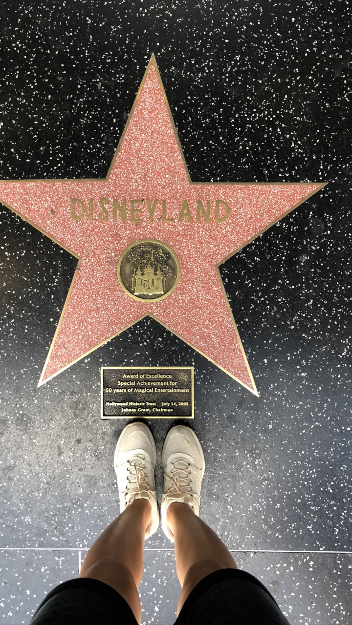 Обои аллея звезд, Голливуд, флаг, флаг чили, Соединенные Штаты в разрешении 720x1280