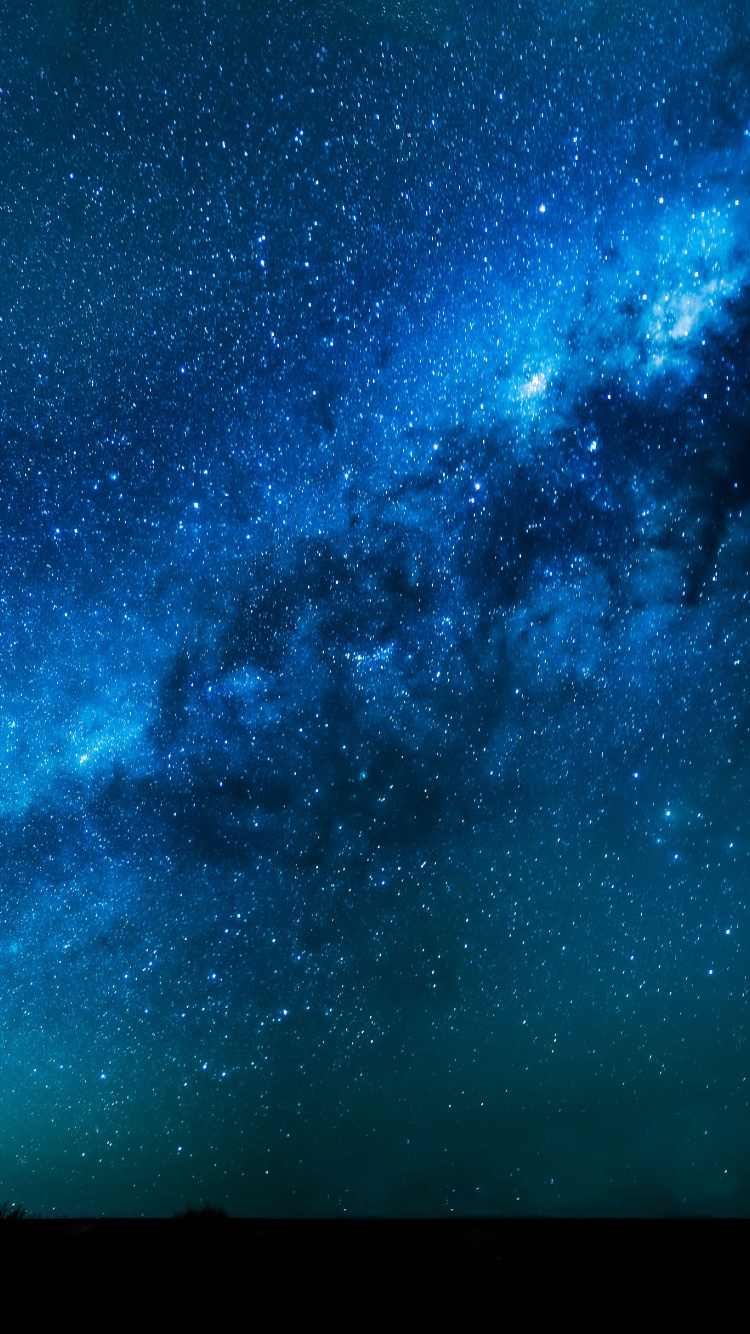 Обои Млечный Путь 8К, Млечный Путь, Галактика, атмосфера, ночь в разрешении 750x1334