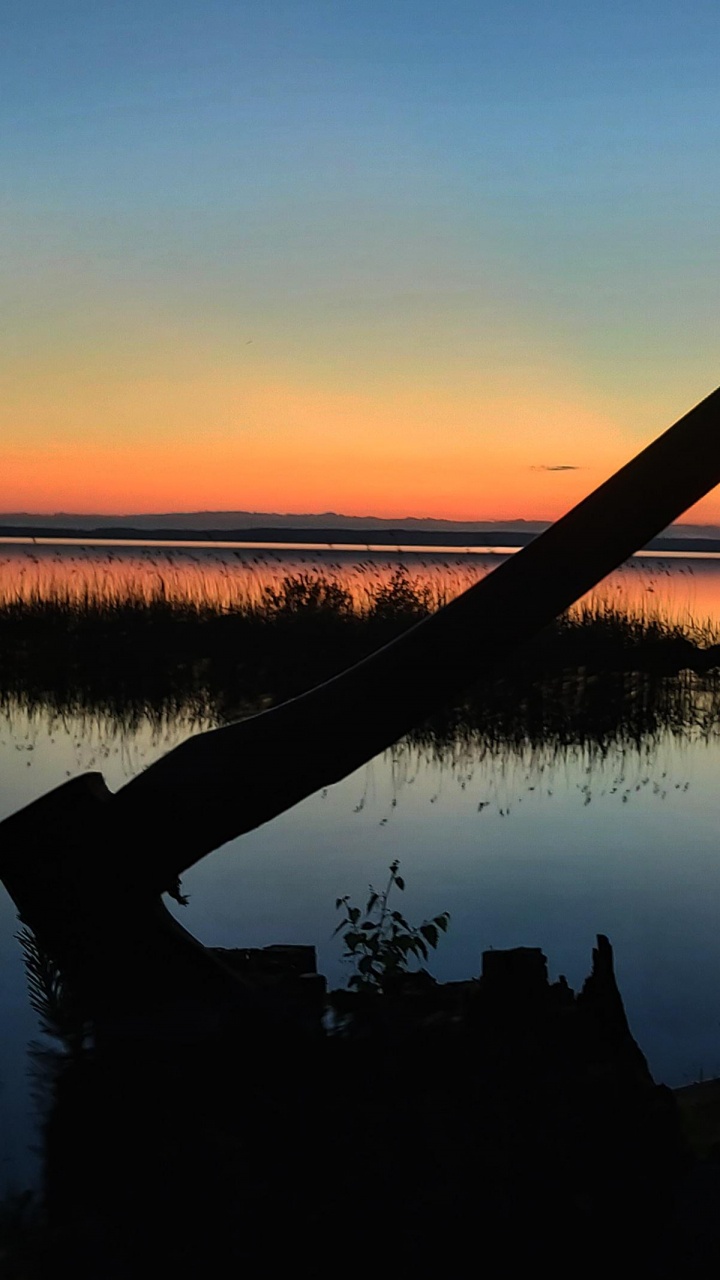 Обои отражение, вода, облако, гидроресурсы, растение в разрешении 720x1280