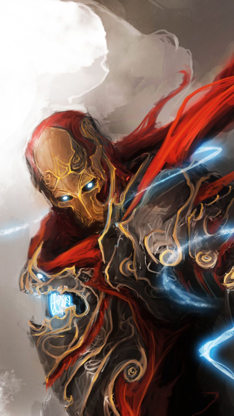 Обои фэнтези Железный человек, Железный человек, комиксы Марвел, фэнтези, характер в разрешении 750x1334