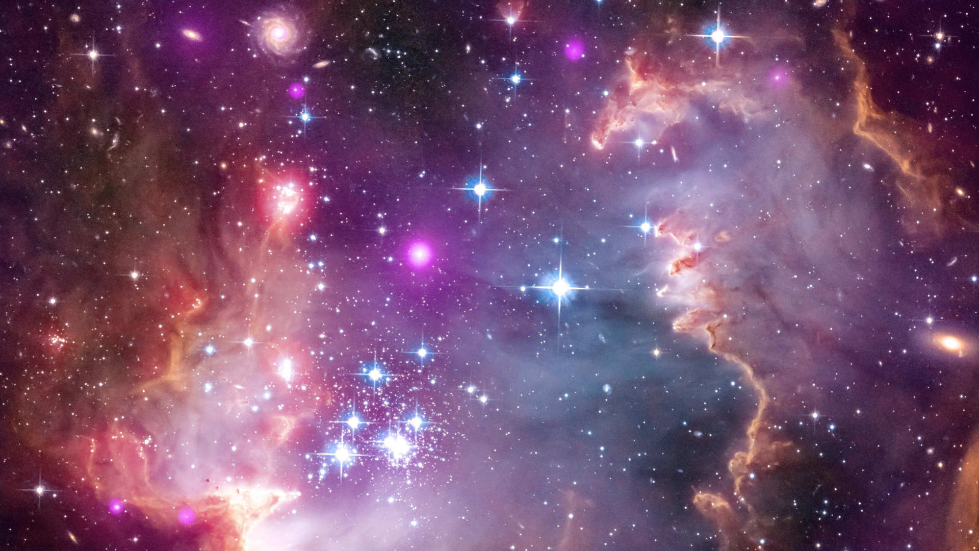 Обои космическое пространство, туманность, космос, Галактика, астрономический объект в разрешении 1920x1080