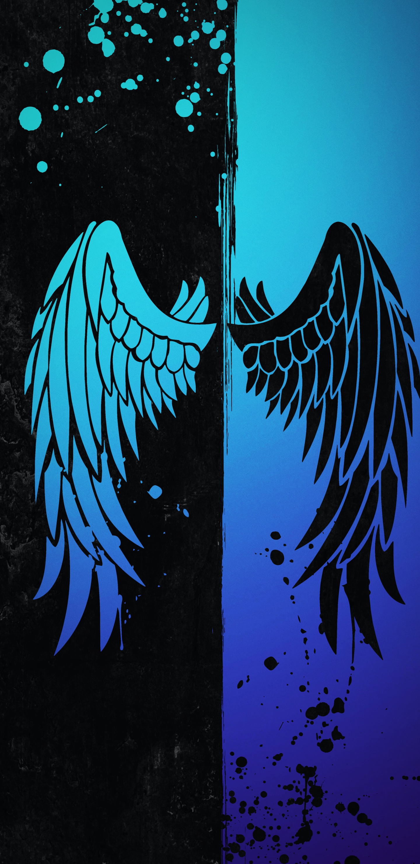 Обои дьявол или ангел, ангел, падение мятежных ангелов, Бездомных Детей, святой Михаил в разрешении 1440x2960