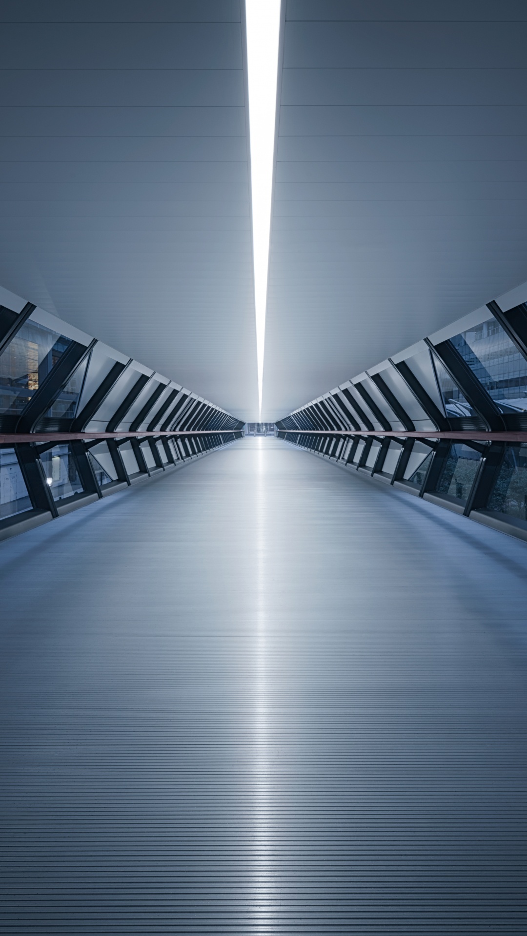 Обои свет, синий, архитектура, освещение, симметрия в разрешении 1080x1920