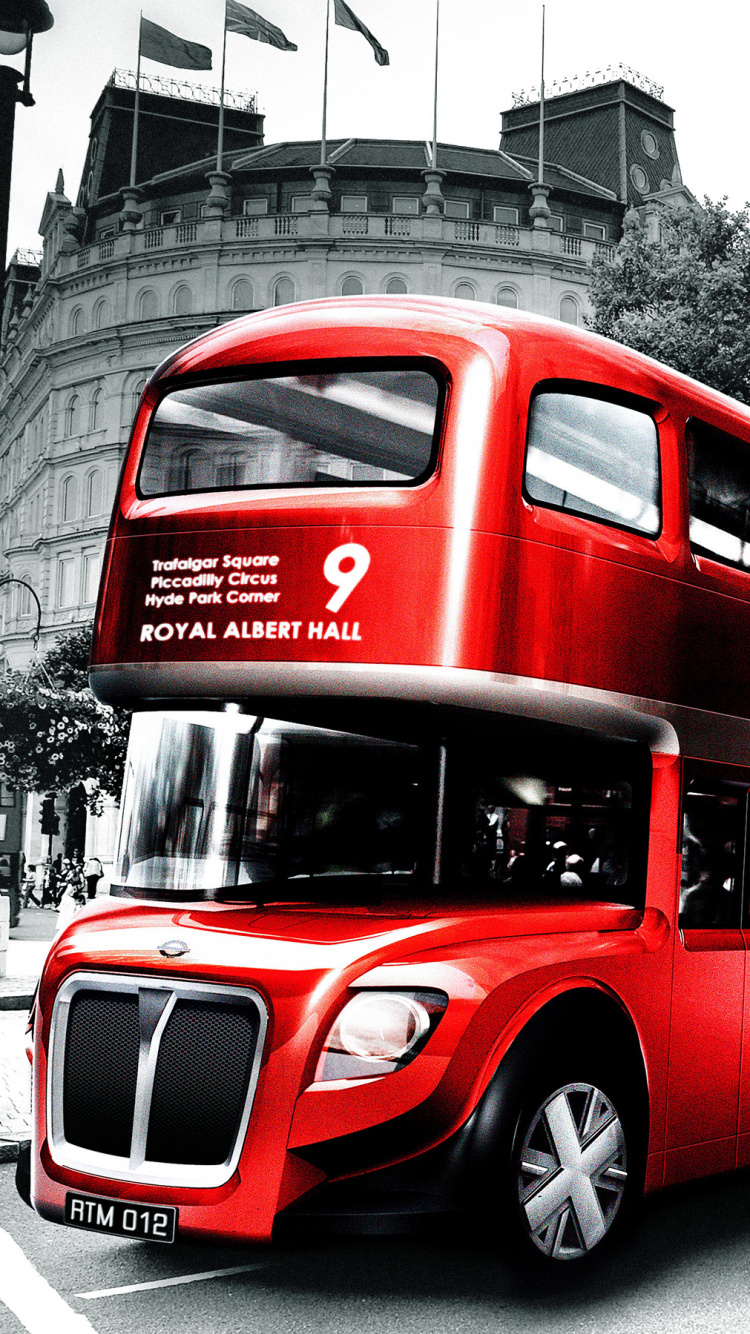 Обои автобус, транспорт, авто, постер, компактный автомобиль в разрешении 750x1334