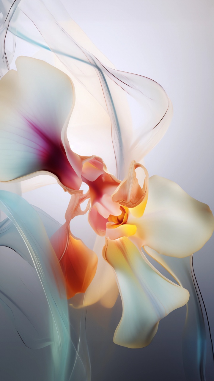 Обои франжипани, мотылек орхидеи, графический дизайн, рисование, цветок в разрешении 720x1280