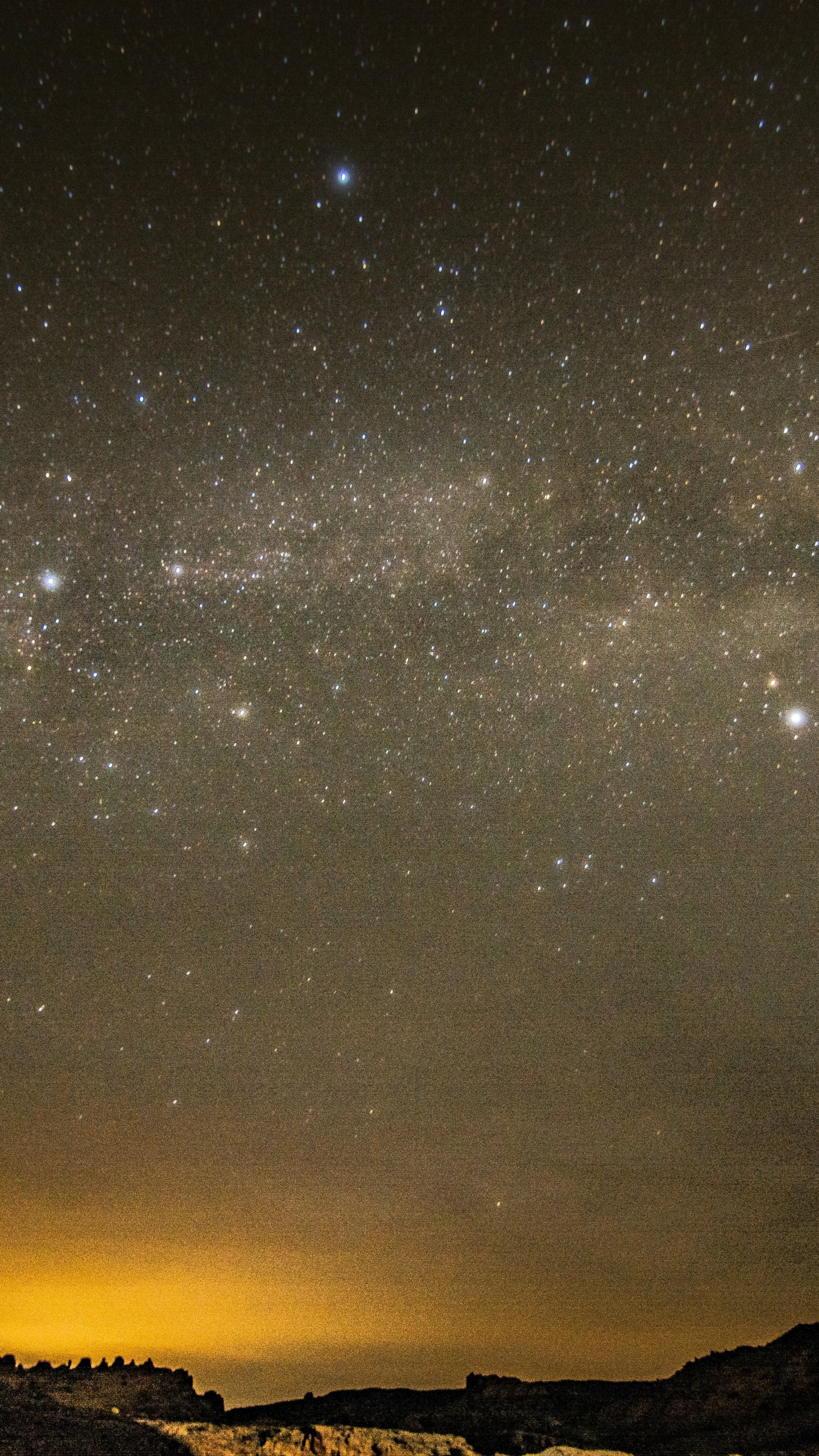 Обои звезда, ночь, облако, горизонт, атмосфера в разрешении 1440x2560