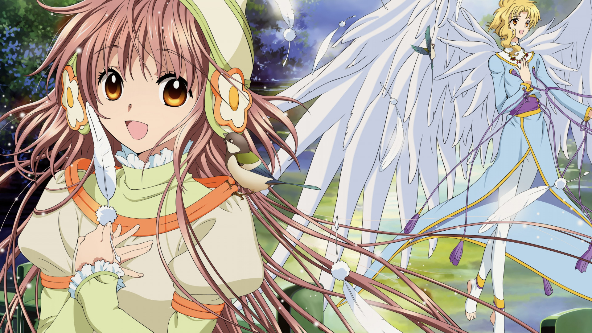 Обои иллюстрация, мангака, cardcaptor Сакура, киномото Сакура, Зазеркалье в разрешении 1920x1080