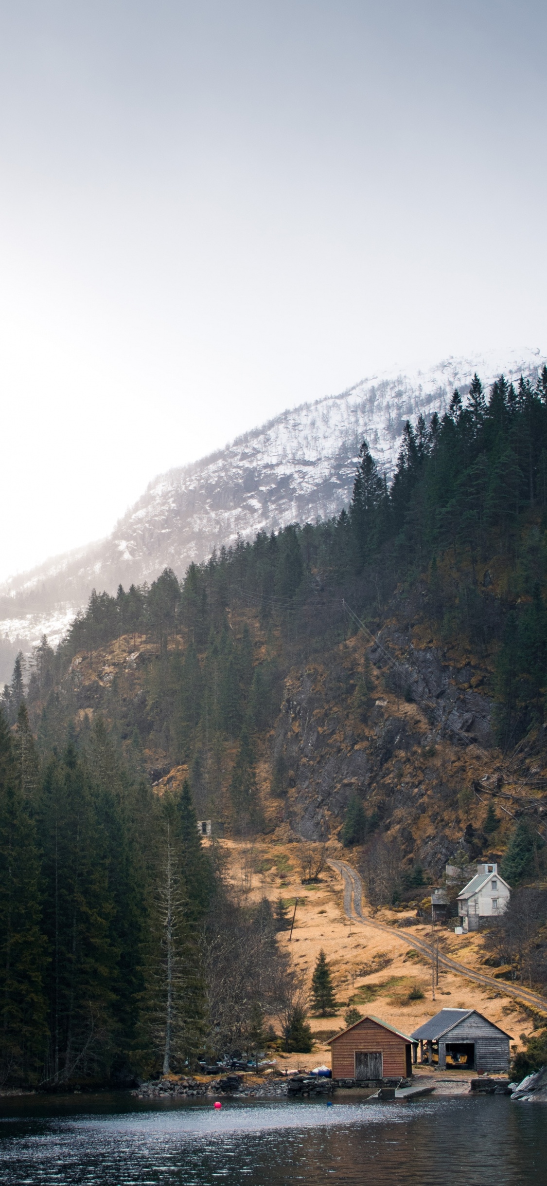 Обои гора, горный хребет, горный рельеф, природа, нагорье в разрешении 1125x2436