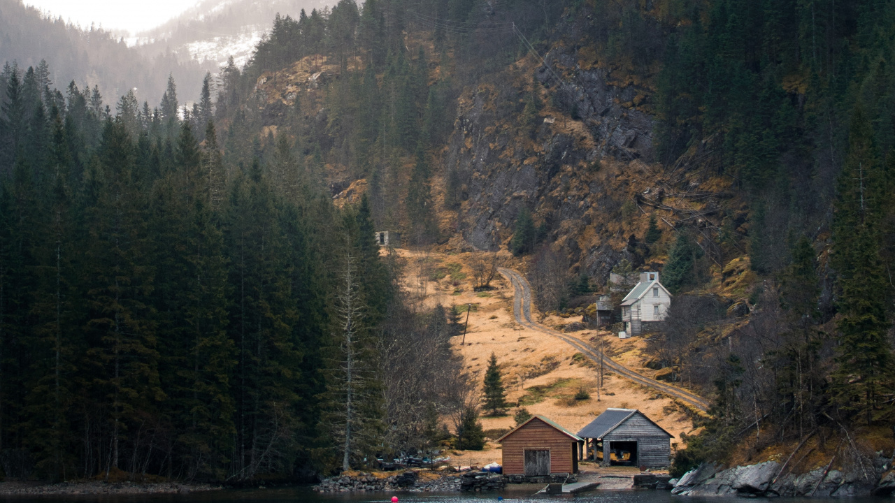 Обои гора, горный хребет, горный рельеф, природа, нагорье в разрешении 1280x720