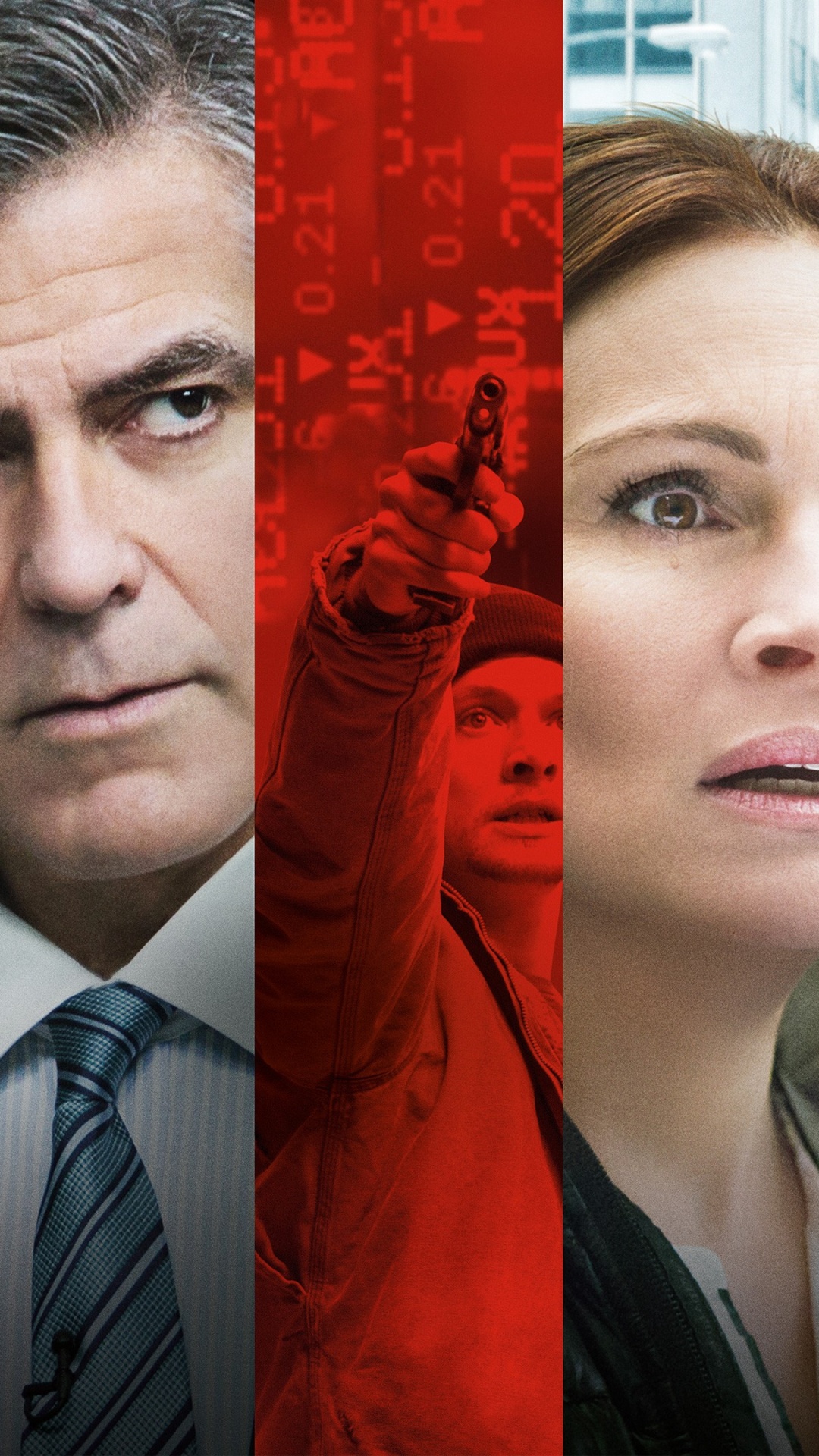 Обои Джордж Клуни, Джек Оконнелл, денежный монстр, вне поля зрения, Гэри Хук в разрешении 1080x1920