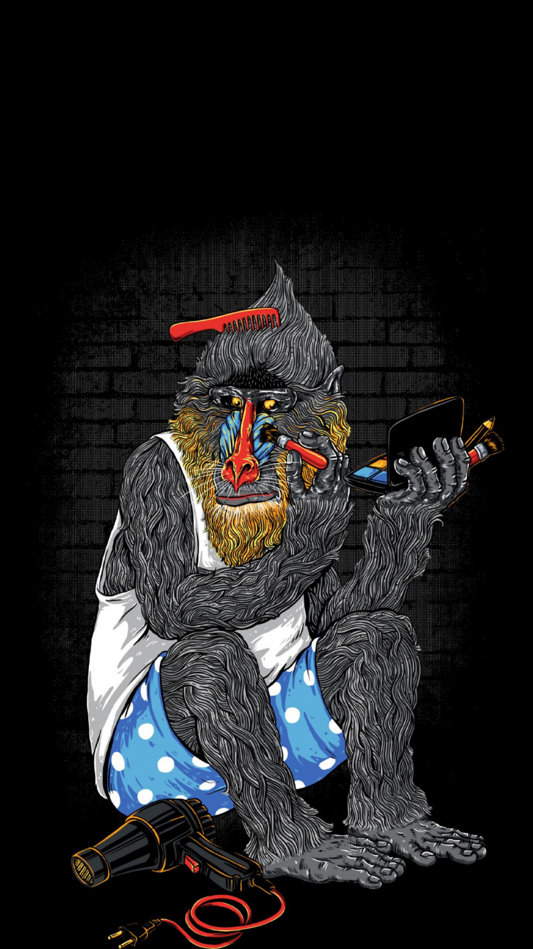 Обои арт, шляпа, рукав, жест, живопись в разрешении 750x1334