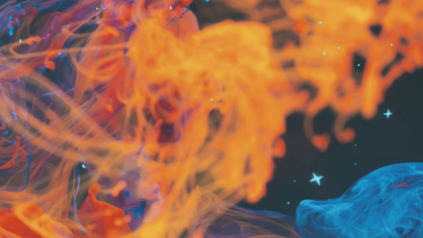 Обои вода, андроид, дизайн, жидкий, синий в разрешении 1366x768