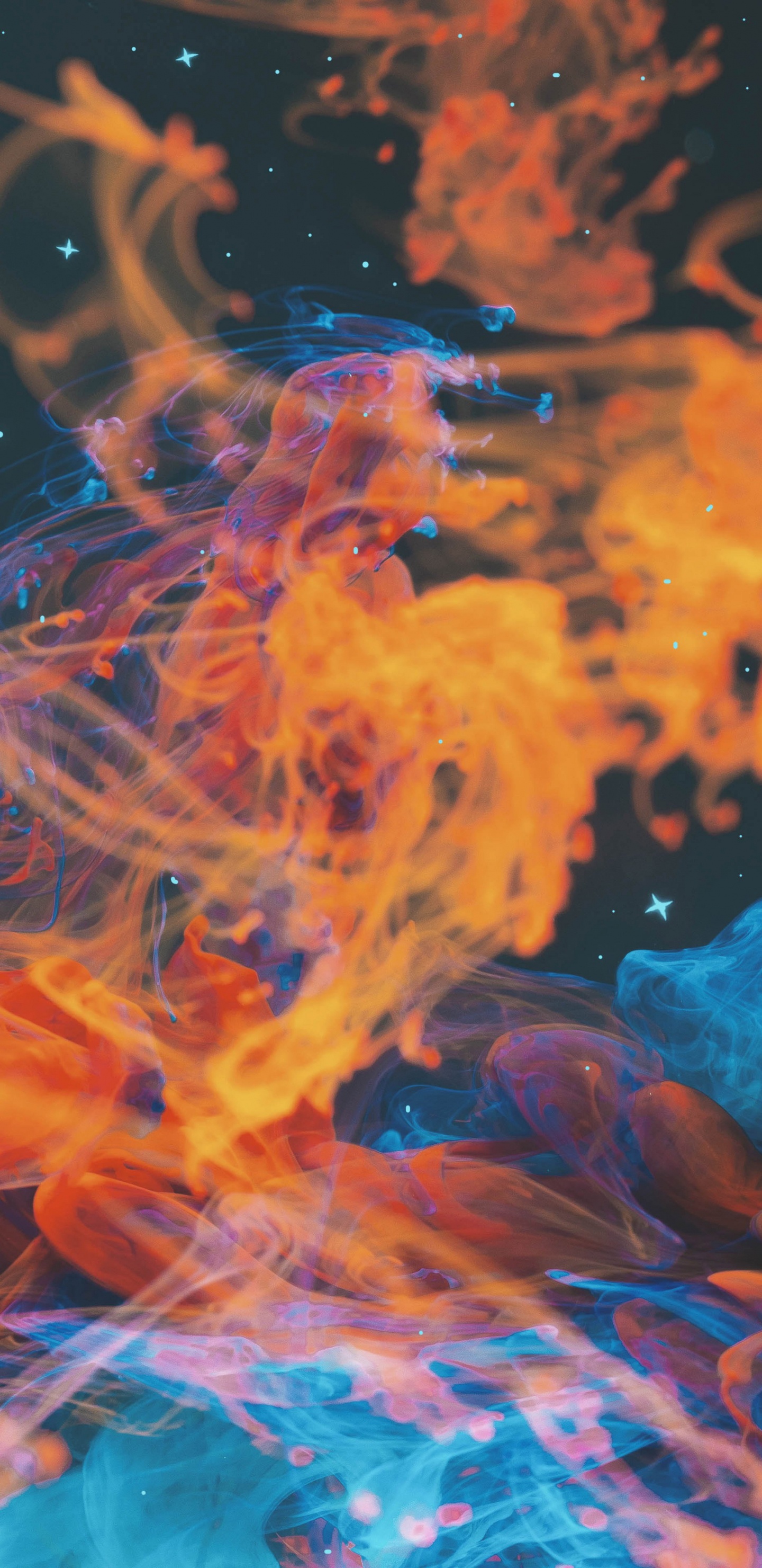 Обои вода, андроид, дизайн, жидкий, синий в разрешении 1440x2960