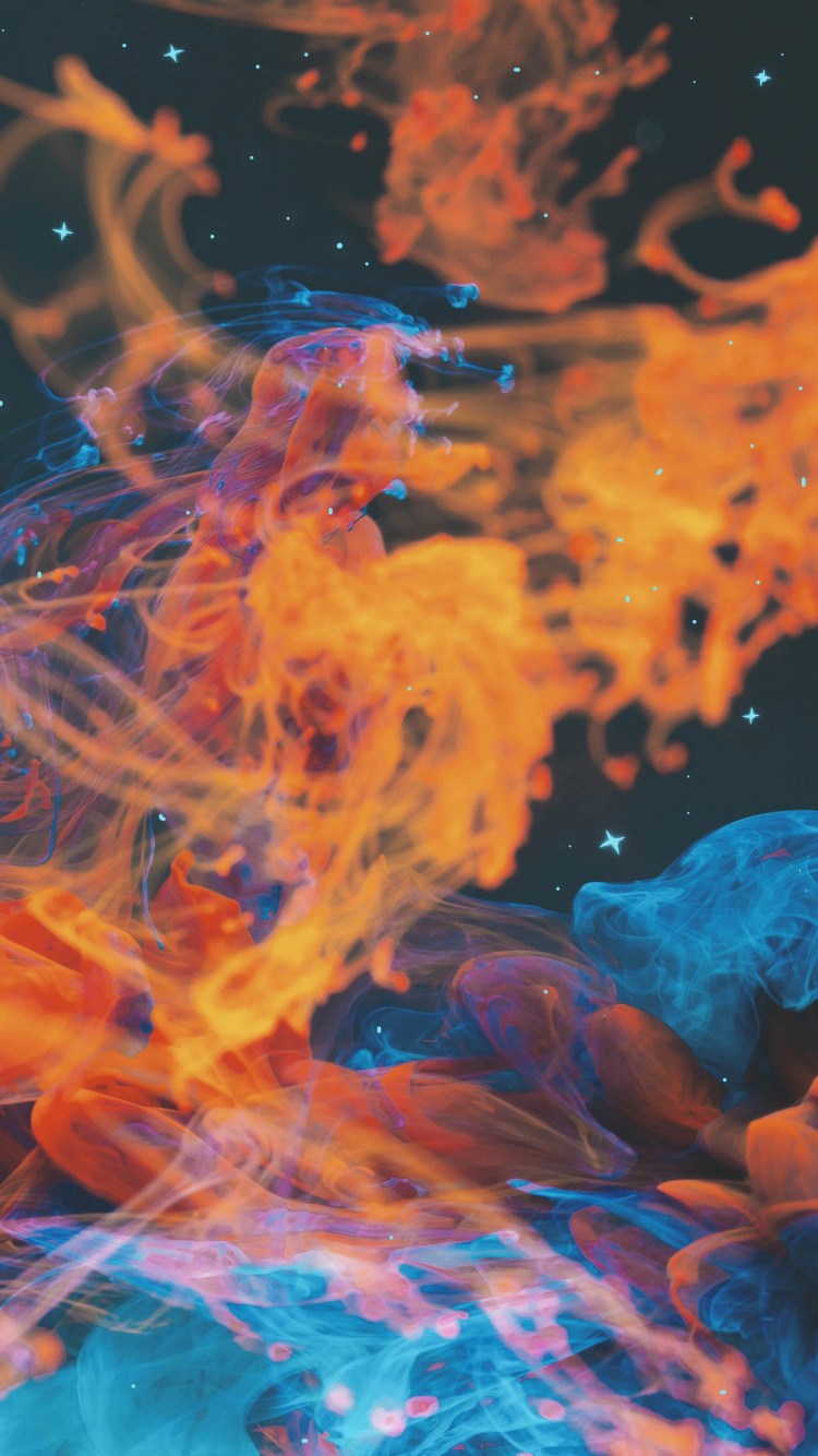 Обои вода, андроид, дизайн, жидкий, синий в разрешении 750x1334