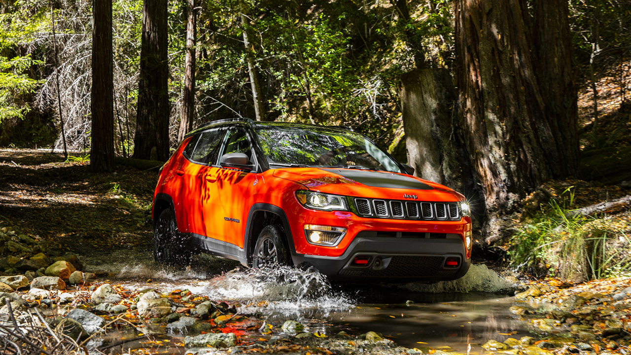 Обои 2017 Джип Компас, 2019 Джип Компас, джип, Крайслер, авто в разрешении 1280x720