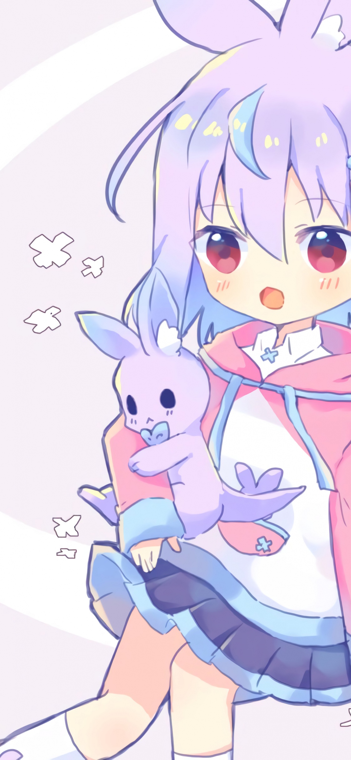 Обои одежда, смартфон, телефон, мультфильм, мимика в разрешении 1125x2436