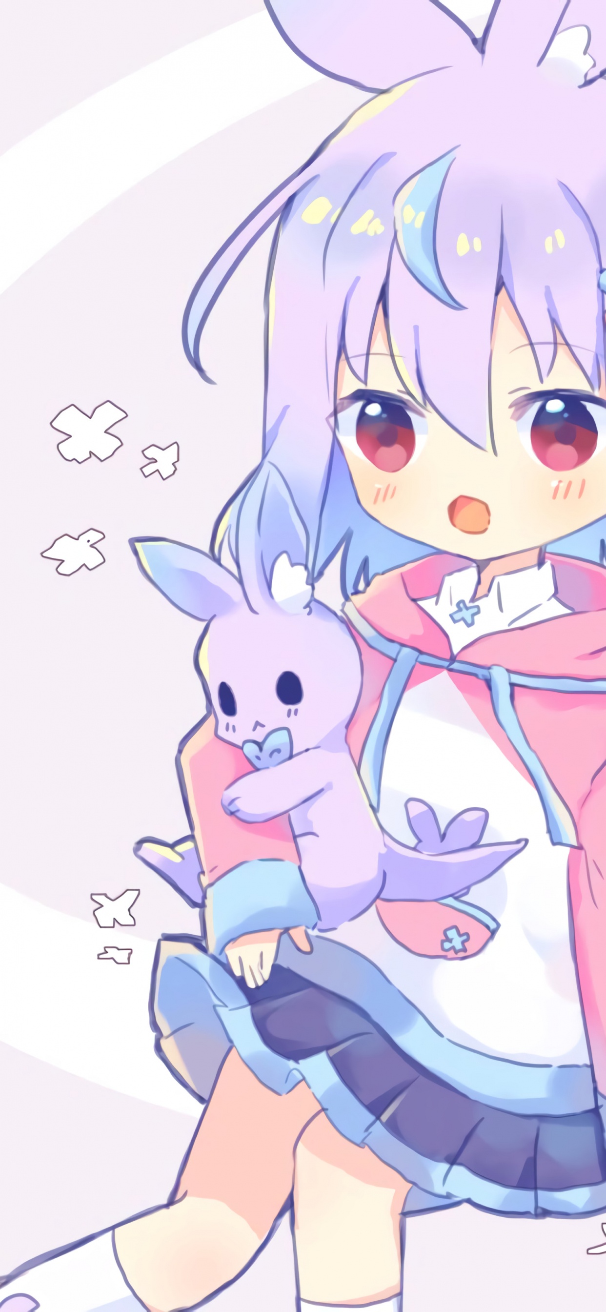 Обои одежда, смартфон, телефон, мультфильм, мимика в разрешении 1242x2688