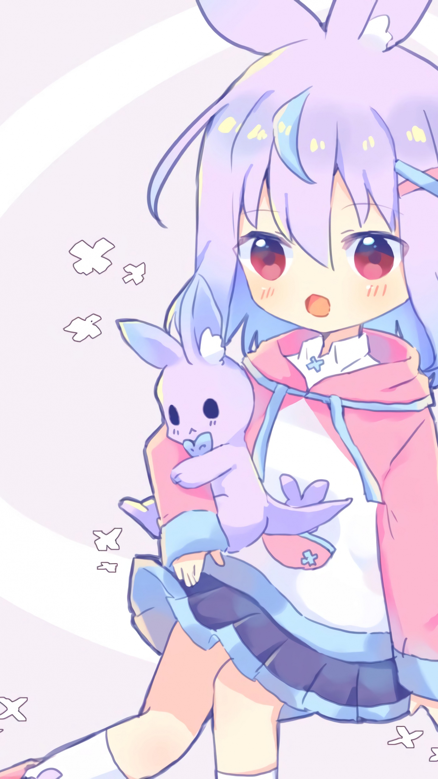 Обои одежда, смартфон, телефон, мультфильм, мимика в разрешении 1440x2560