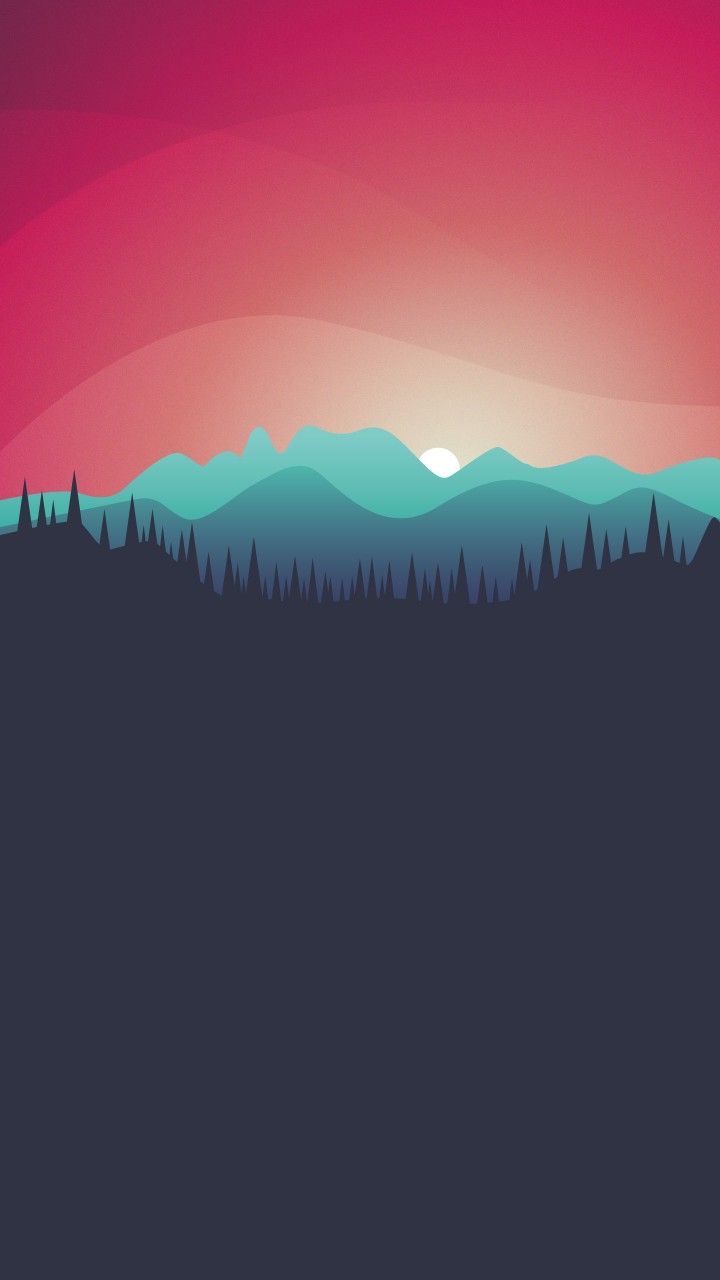 Обои атмосфера, природный ландшафт, сумрак, склон, горизонт в разрешении 720x1280