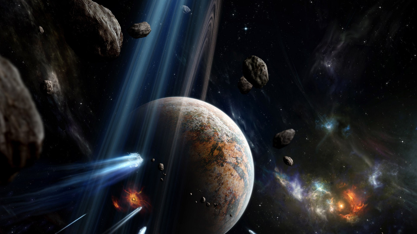 Обои земля, планета, космос, звезда, космическое пространство в разрешении 1366x768