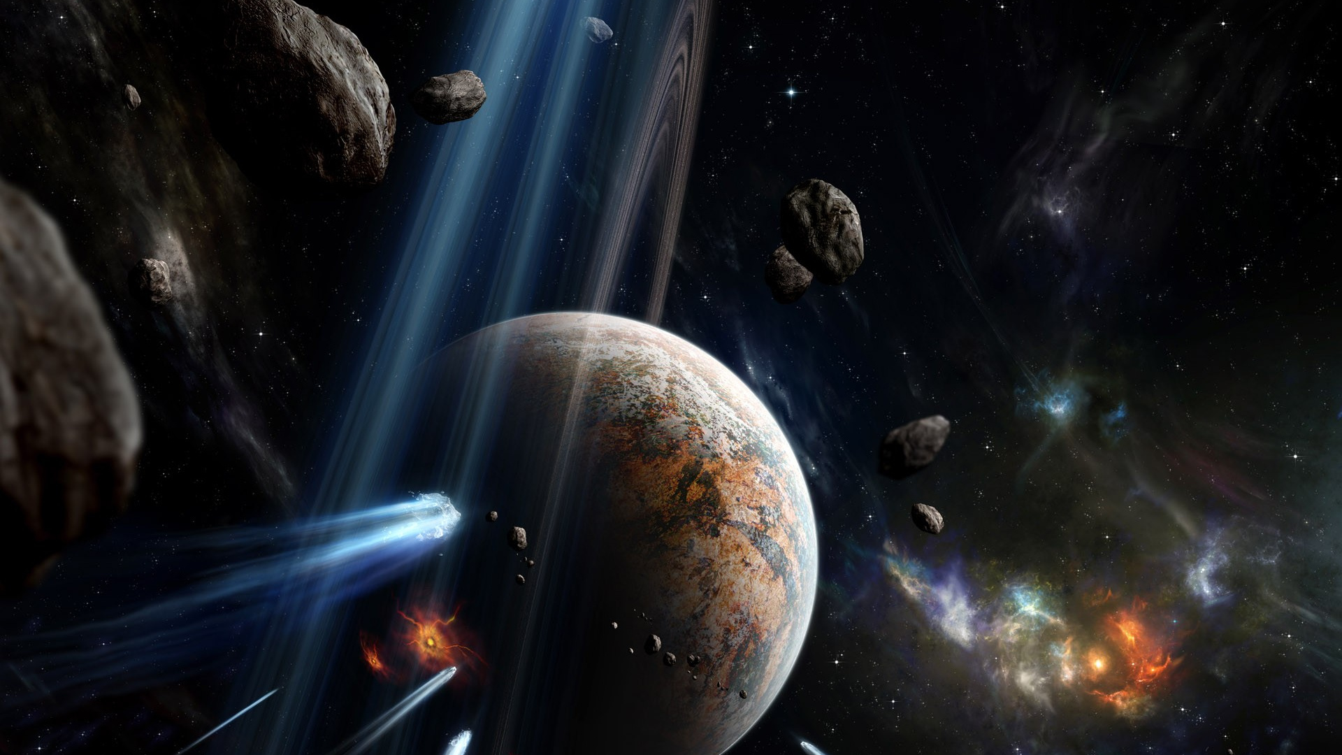 Обои земля, планета, космос, звезда, космическое пространство в разрешении 1920x1080