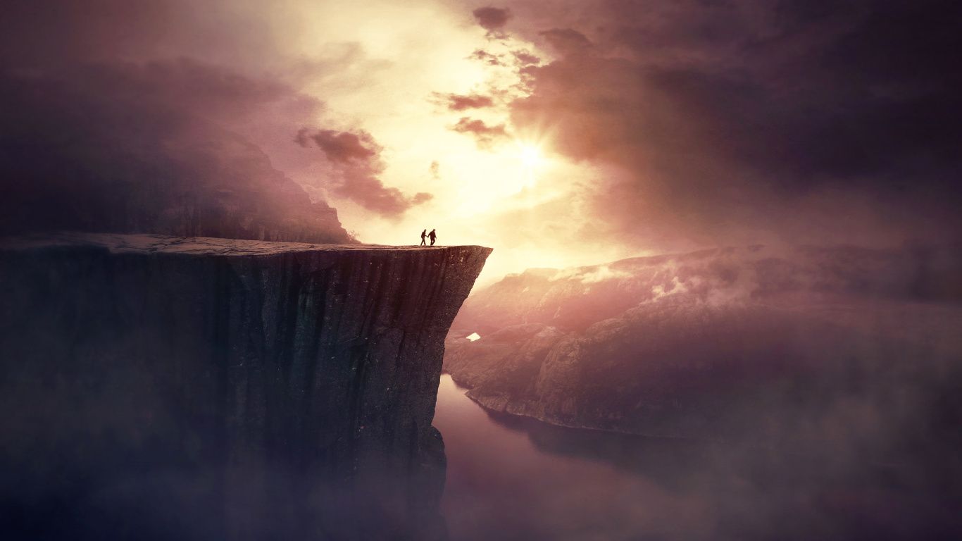 Обои фэнтези, свет, облако, атмосфера, утро в разрешении 1366x768