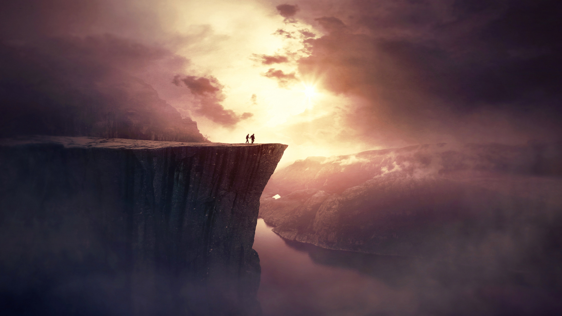 Обои фэнтези, свет, облако, атмосфера, утро в разрешении 1920x1080