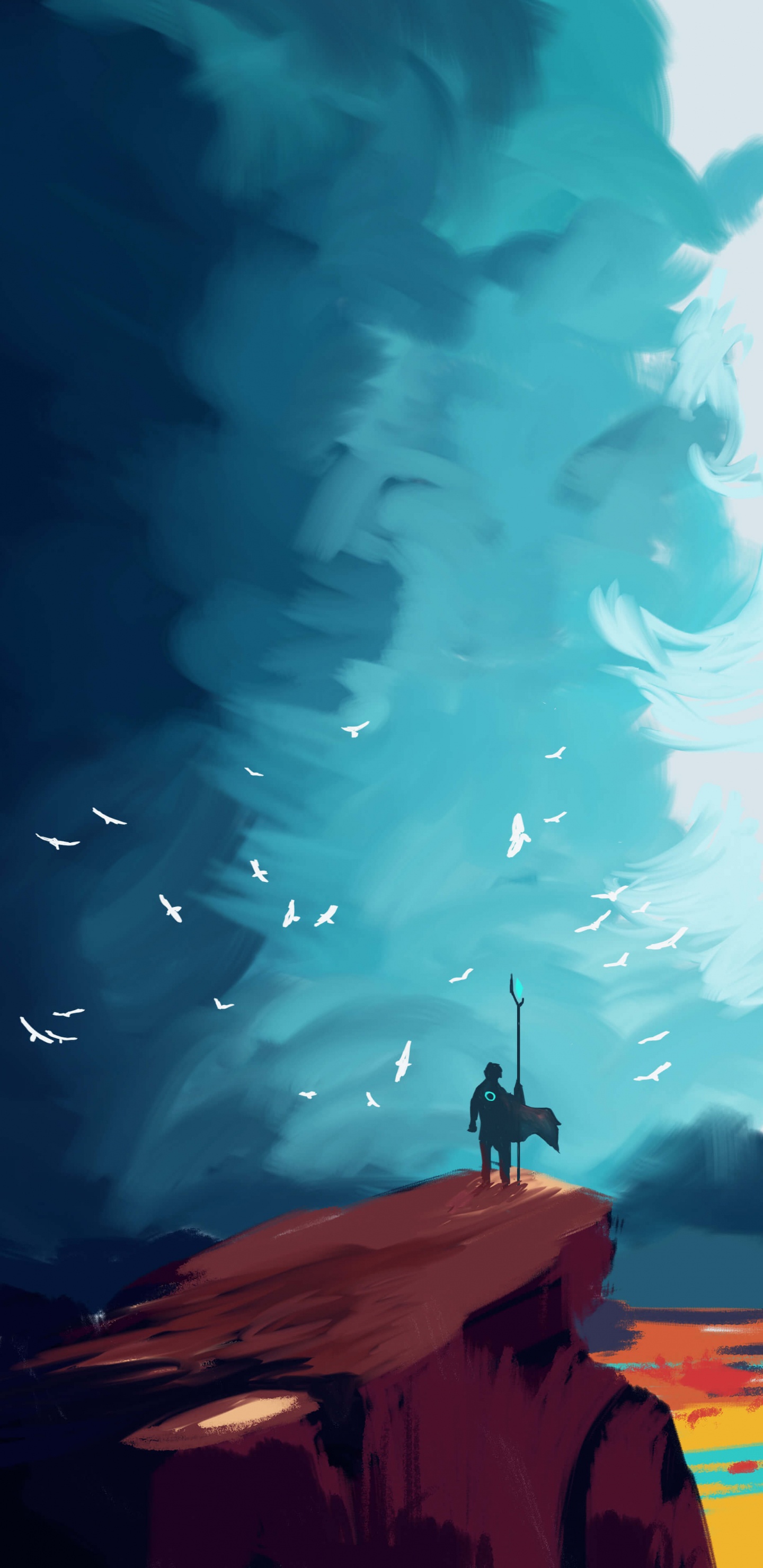 Обои вода, лазурный, водоем, подземные воды, морская биология в разрешении 1440x2960