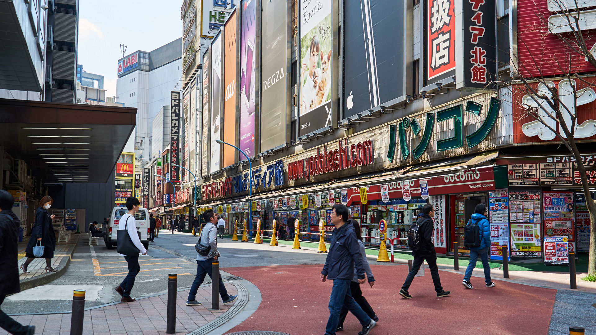 Обои городской район, улица, пешеход, городок, деловой район в разрешении 1920x1080
